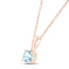 Thumbnail Image 2 of Aquamarine Birthstone Necklace 10K Rose Gold 18&quot;