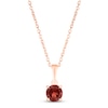 Thumbnail Image 0 of Garnet Birthstone Necklace 10K Rose Gold 18"