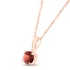 Thumbnail Image 1 of Garnet Birthstone Necklace 10K Rose Gold 18"