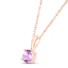 Thumbnail Image 1 of Amethyst Birthstone Necklace 10K Rose Gold 18"