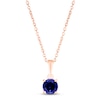 Thumbnail Image 0 of Blue Lab-Created Sapphire Birthstone Necklace 10K Rose Gold 18"