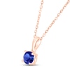 Thumbnail Image 1 of Blue Lab-Created Sapphire Birthstone Necklace 10K Rose Gold 18"