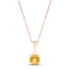 Thumbnail Image 1 of Citrine Birthstone Necklace 10K Rose Gold 18"
