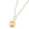 Thumbnail Image 2 of Citrine Birthstone Necklace 10K Rose Gold 18"