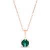 Thumbnail Image 0 of Lab-Created Emerald Birthstone Necklace 10K Rose Gold 18"