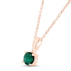 Thumbnail Image 1 of Lab-Created Emerald Birthstone Necklace 10K Rose Gold 18"