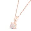 Thumbnail Image 2 of Lab-Created Opal Birthstone Necklace 10K Rose Gold 18&quot;