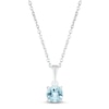Thumbnail Image 0 of Aquamarine Birthstone Necklace 10K White Gold 18"
