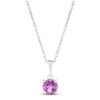 Thumbnail Image 1 of Amethyst Birthstone Necklace 10K White Gold 18&quot;