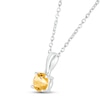 Thumbnail Image 1 of Citrine Birthstone Necklace 10K White Gold 18"