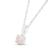 Thumbnail Image 2 of Lab-Created Opal Birthstone Necklace 10K White Gold 18"