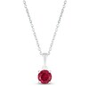 Thumbnail Image 1 of Lab-Created Ruby Birthstone Necklace 10K White Gold 18&quot;