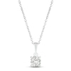 Thumbnail Image 0 of White Lab-Created Sapphire Birthstone Necklace 10K White Gold 18"