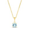 Thumbnail Image 1 of Aquamarine Birthstone Necklace 10K Yellow Gold 18&quot;