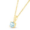 Thumbnail Image 2 of Aquamarine Birthstone Necklace 10K Yellow Gold 18&quot;