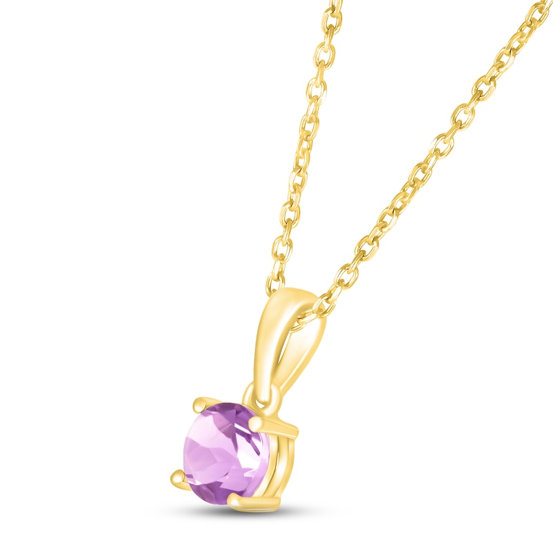 Main Image 2 of Amethyst Birthstone Necklace 10K Yellow Gold 18&quot;