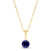 Thumbnail Image 0 of Blue Lab-Created Sapphire Birthstone Necklace 10K Yellow Gold 18"