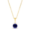 Thumbnail Image 1 of Blue Lab-Created Sapphire Birthstone Necklace 10K Yellow Gold 18&quot;