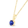Thumbnail Image 1 of Blue Lab-Created Sapphire Birthstone Necklace 10K Yellow Gold 18"