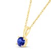 Thumbnail Image 2 of Blue Lab-Created Sapphire Birthstone Necklace 10K Yellow Gold 18&quot;