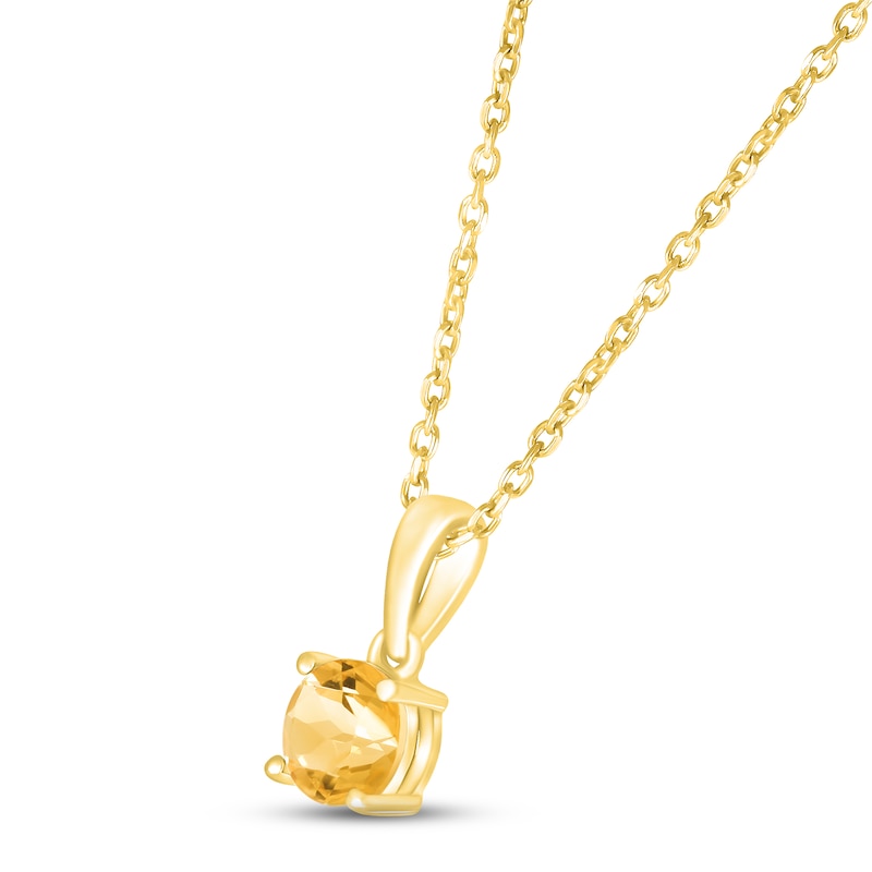 Main Image 2 of Citrine Birthstone Necklace 10K Yellow Gold 18&quot;