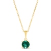 Thumbnail Image 1 of Lab-Created Emerald Birthstone Necklace 10K Yellow Gold 18&quot;