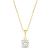 Thumbnail Image 1 of White Lab-Created Sapphire Birthstone Necklace 10K Yellow Gold 18&quot;