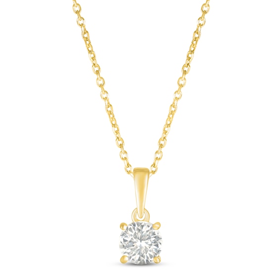 Lab-Created Sapphire Birthstone Necklace 10K Gold 18