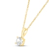 Thumbnail Image 2 of White Lab-Created Sapphire Birthstone Necklace 10K Yellow Gold 18&quot;