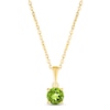 Thumbnail Image 1 of Peridot Birthstone Necklace 10K Yellow Gold 18&quot;