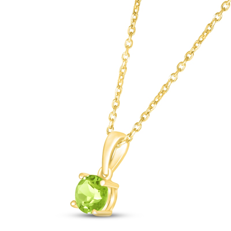 Main Image 2 of Peridot Birthstone Necklace 10K Yellow Gold 18&quot;