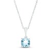 Thumbnail Image 1 of Aquamarine Birthstone Necklace Sterling Silver 18"