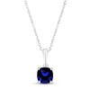 Thumbnail Image 0 of Blue Lab-Created Sapphire Birthstone Necklace Sterling Silver 18"