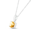 Thumbnail Image 2 of Citrine Birthstone Necklace Sterling Silver 18&quot;