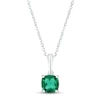 Thumbnail Image 0 of Lab-Created Emerald Birthstone Necklace Sterling Silver 18"