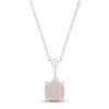Thumbnail Image 0 of Lab-Created Opal Birthstone Necklace Sterling Silver 18"