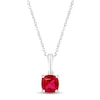 Thumbnail Image 1 of Lab-Created Ruby Birthstone Necklace Sterling Silver 18&quot;