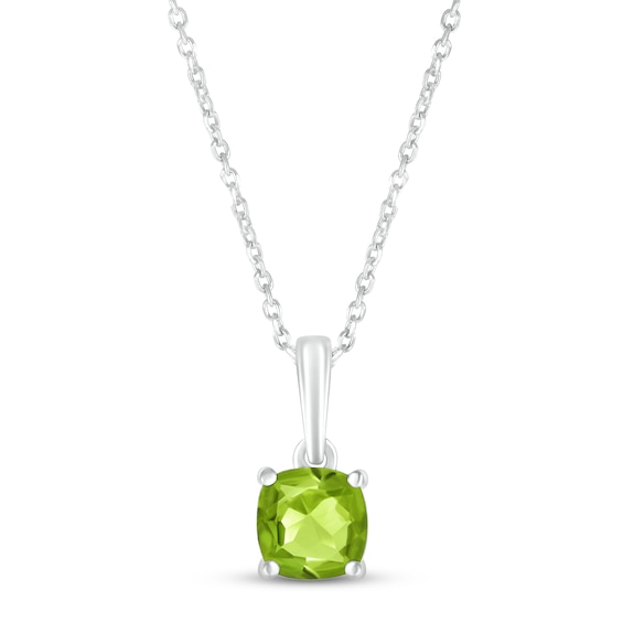 Kay Peridot Birthstone Necklace Sterling Silver 18"