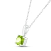 Thumbnail Image 2 of Peridot Birthstone Necklace Sterling Silver 18&quot;