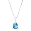 Thumbnail Image 1 of Swiss Blue Topaz Birthstone Necklace Sterling Silver 18&quot;