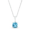 Thumbnail Image 0 of Swiss Blue Topaz Birthstone Necklace Sterling Silver 18"