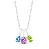Thumbnail Image 3 of Swiss Blue Topaz Birthstone Necklace Sterling Silver 18&quot;