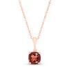 Thumbnail Image 1 of Garnet Birthstone Necklace 10K Rose Gold 18&quot;