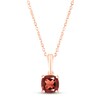 Thumbnail Image 0 of Garnet Birthstone Necklace 10K Rose Gold 18"