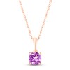Thumbnail Image 1 of Amethyst Birthstone Necklace 10K Rose Gold 18&quot;