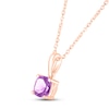 Thumbnail Image 2 of Amethyst Birthstone Necklace 10K Rose Gold 18&quot;