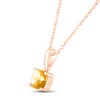 Thumbnail Image 2 of Citrine Birthstone Necklace 10K Rose Gold 18&quot;