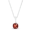 Thumbnail Image 1 of Garnet Birthstone Necklace 10K White Gold 18"