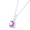 Thumbnail Image 1 of Amethyst Birthstone Necklace 10K White Gold 18"