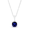 Thumbnail Image 1 of Blue Lab-Created Sapphire Birthstone Necklace 10K White Gold 18"